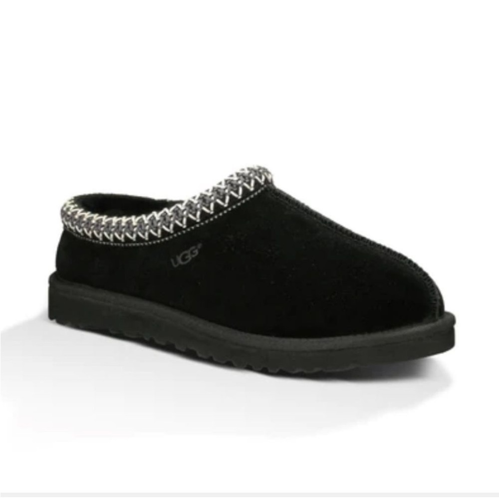 NWT UGG Women’s Tasman black Suede and Shearling Slippers. - Picture 2 of 4